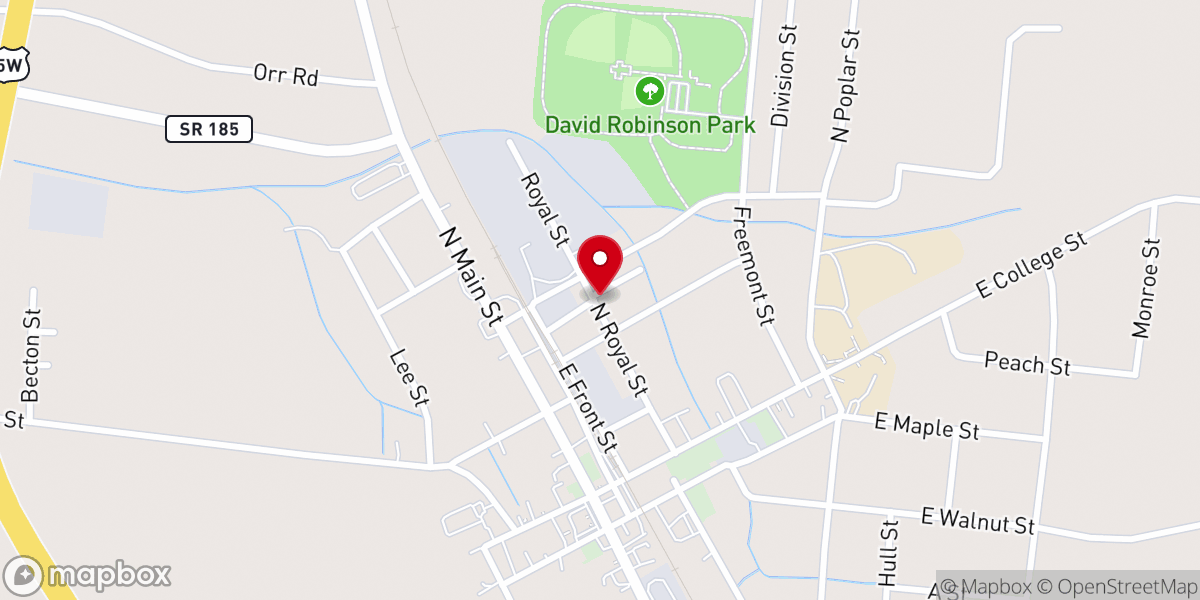 Map showing location of Dyer CME Church