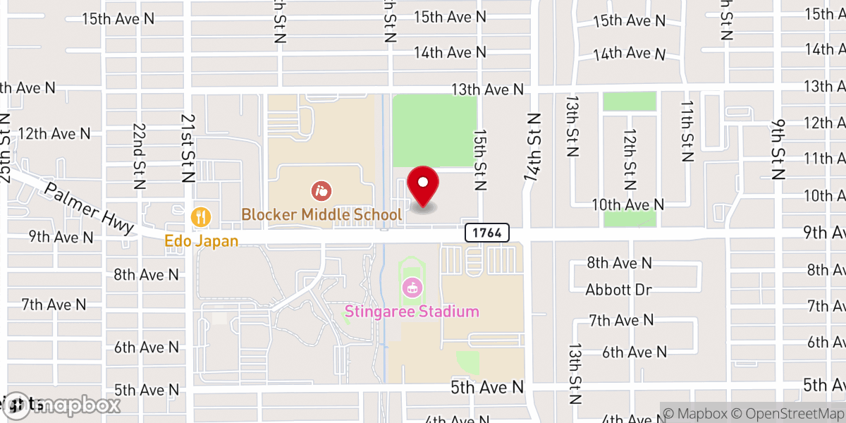 Map showing location of St. Mary of the Miraculous Medal Catholic Church