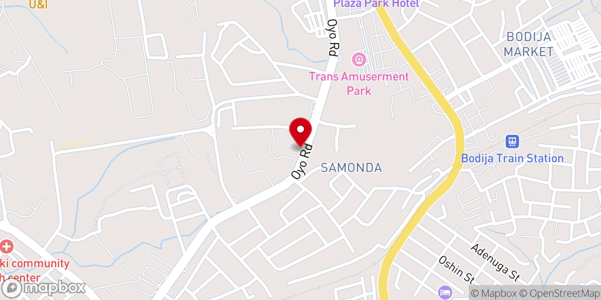 Map showing location of Lighthouse International Christian Centre Ibadan