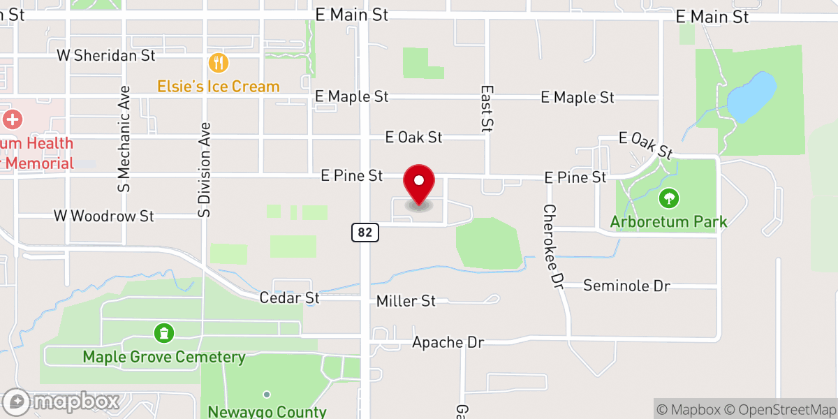 Map showing location of Fremont United Methodist Church
