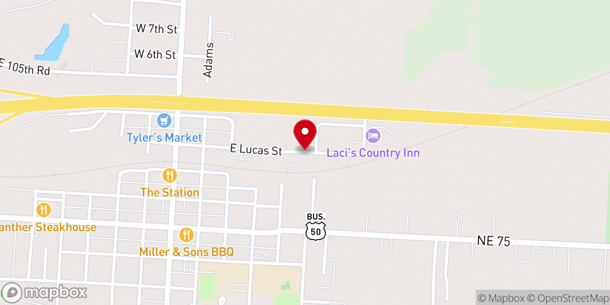 Map showing location of Mt Moriah Mssnry Baptist Ch
