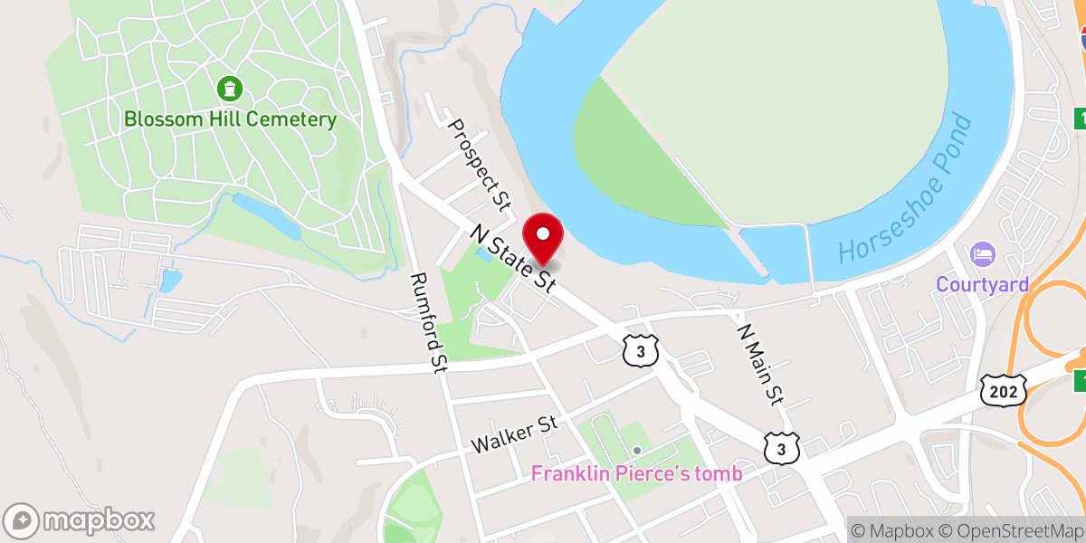 Map showing location of Boutwell's Bowling Center