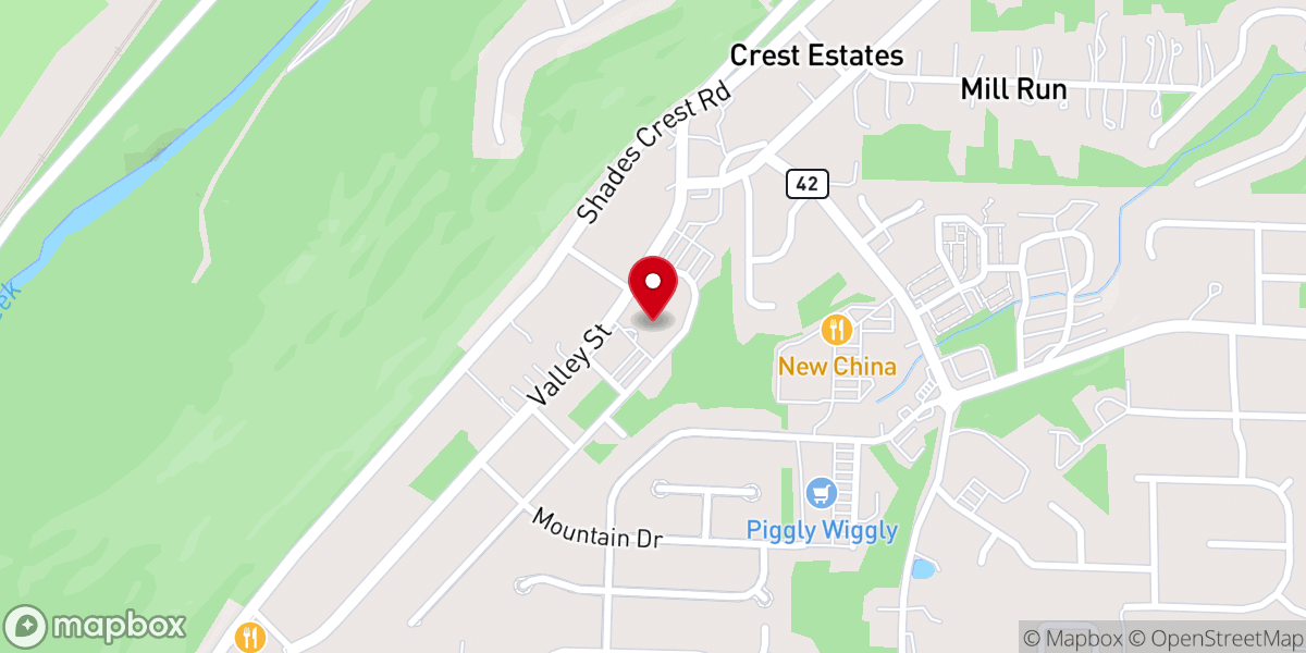 Map showing location of Bluff Park United Methodist Church - Food Distribution Center