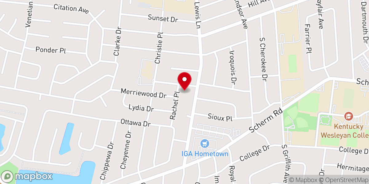 Map showing location of Lewis Lane Church