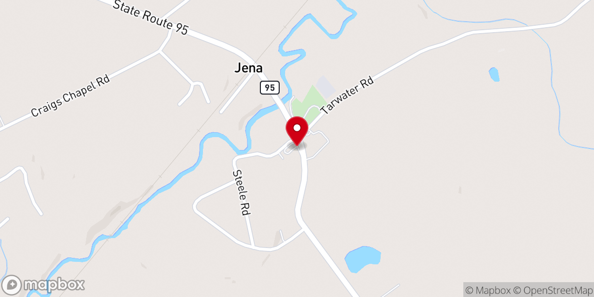 Map showing location of Pine Grove Presbyterian Church