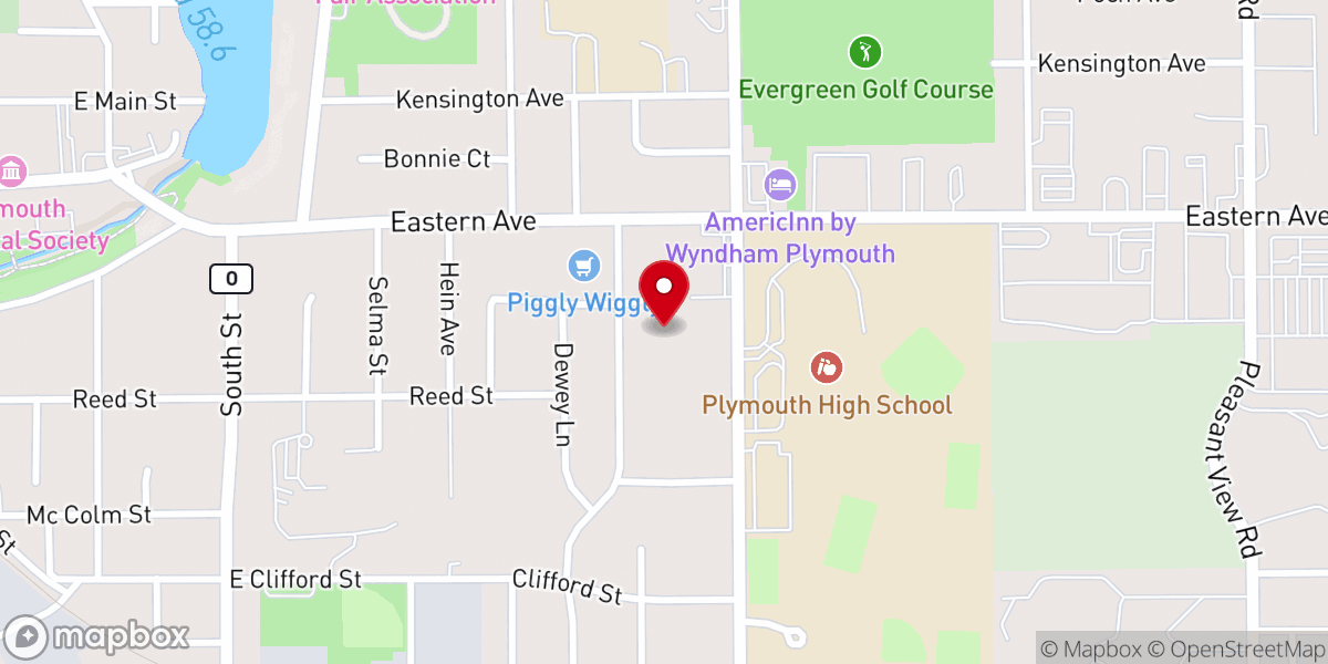 Map showing location of Heritage Reformed Church of Plymouth