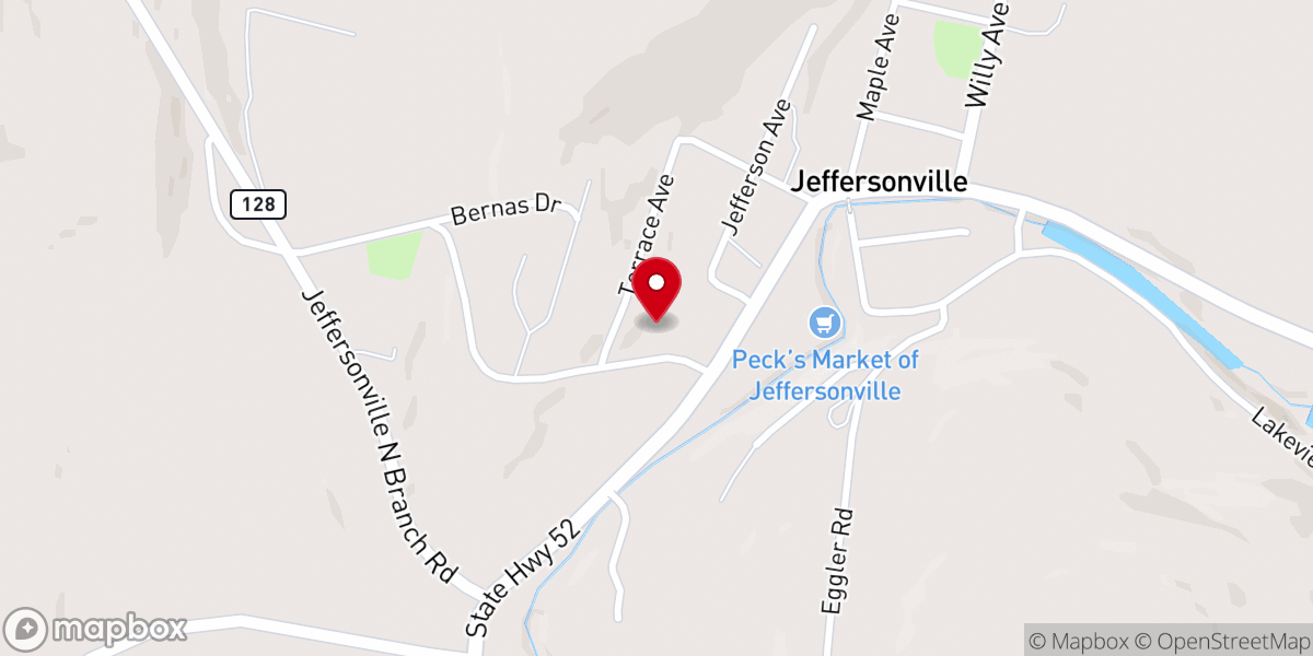 Map showing location of St. George Catholic Church