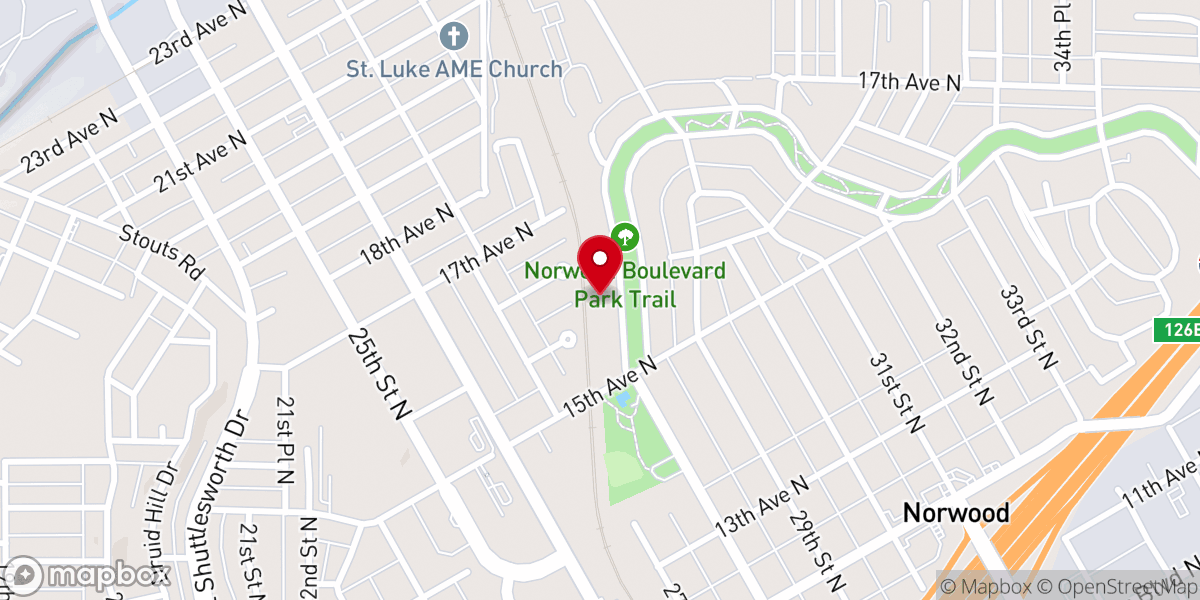 Map showing location of True Love Deliverance Church