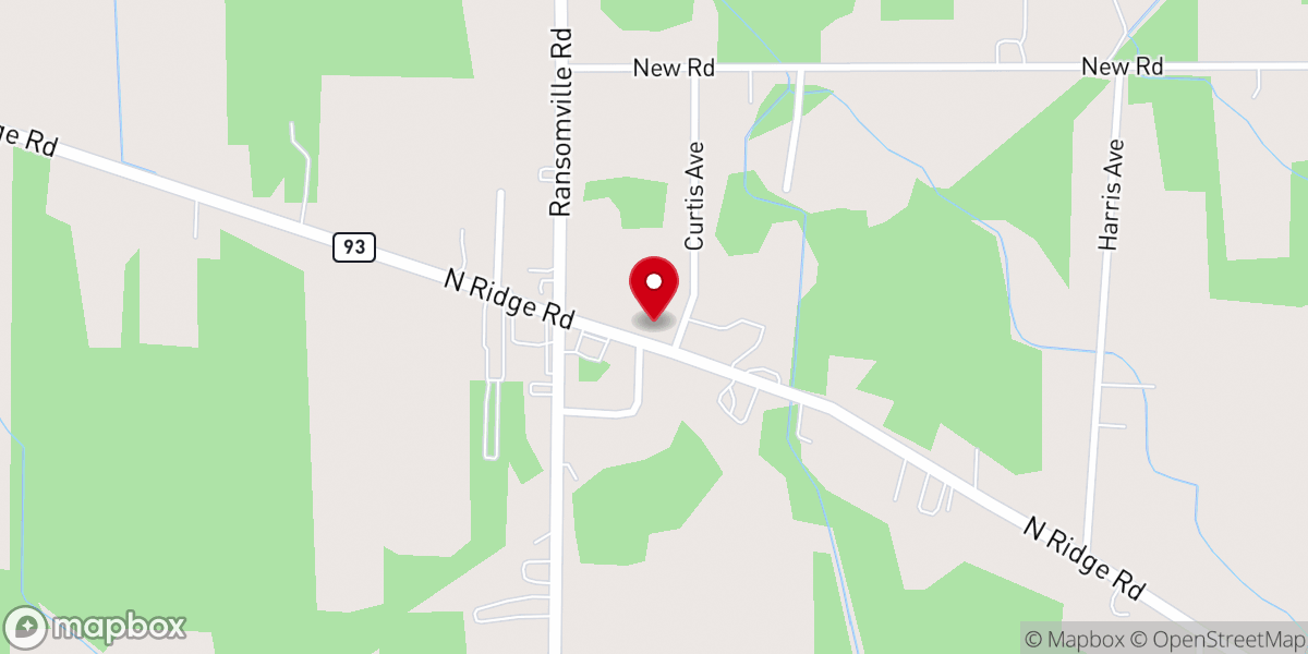 Map showing location of Ransomville United Methodist