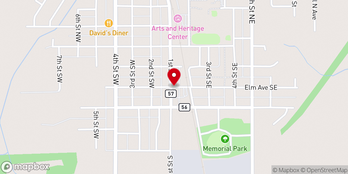 Map showing location of Prince of Peace Community Church