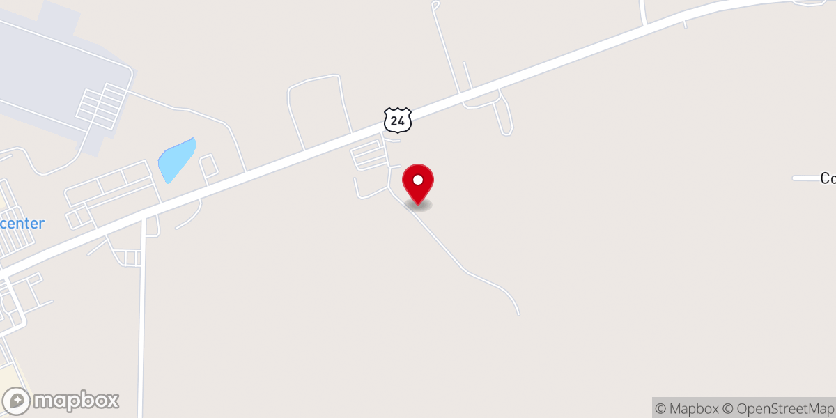 Map showing location of Family Life Fellowship - Office/Food Pantry/Free Clothing Store: MOVED
