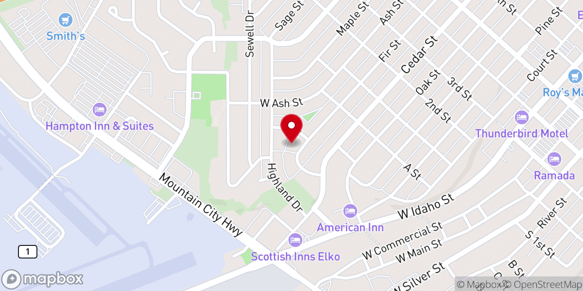 Map showing location of Thomas Hall