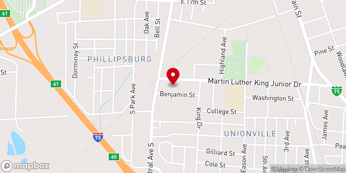 Map showing location of Hope Church of God Apostolic