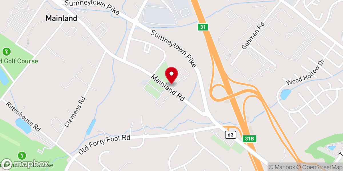 Map showing location of Christ Lutheran Church