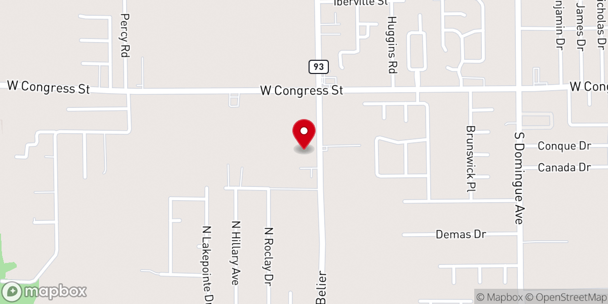 Map showing location of Community Baptist Church