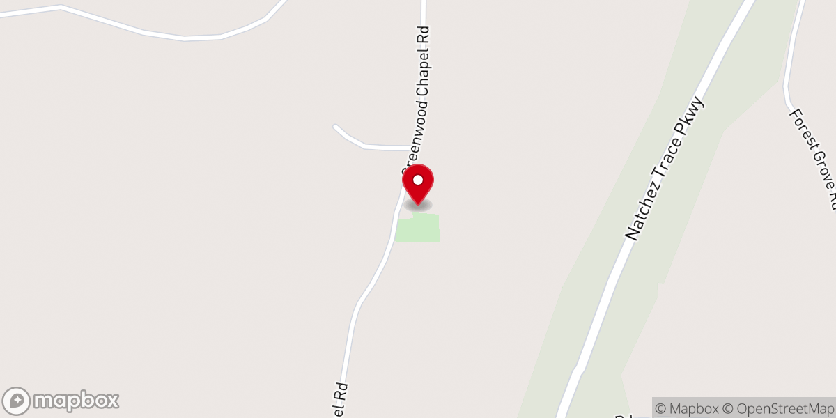 Map showing location of Greenwood Chapel