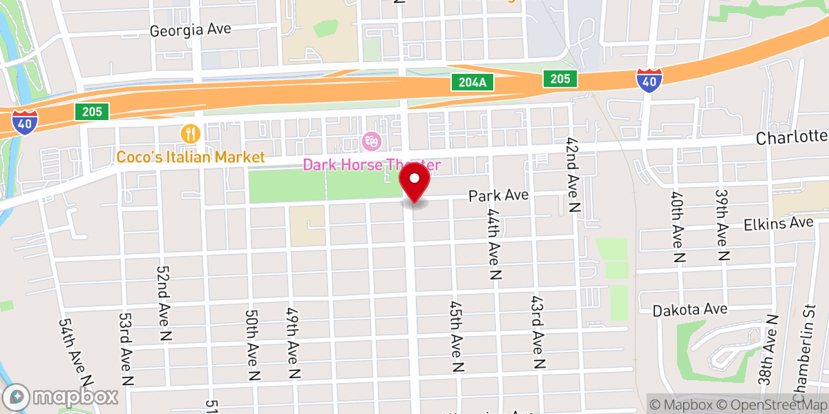 Map showing location of All Saints Southern Episcopal Church