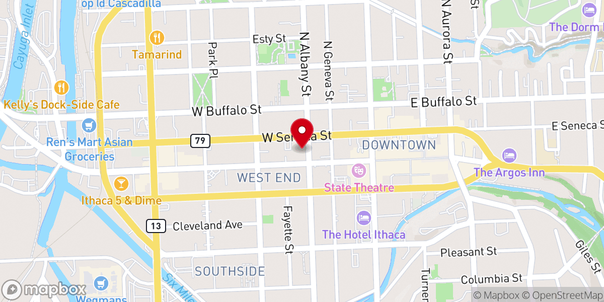 Map showing location of The Salvation Army of Ithaca, NY
