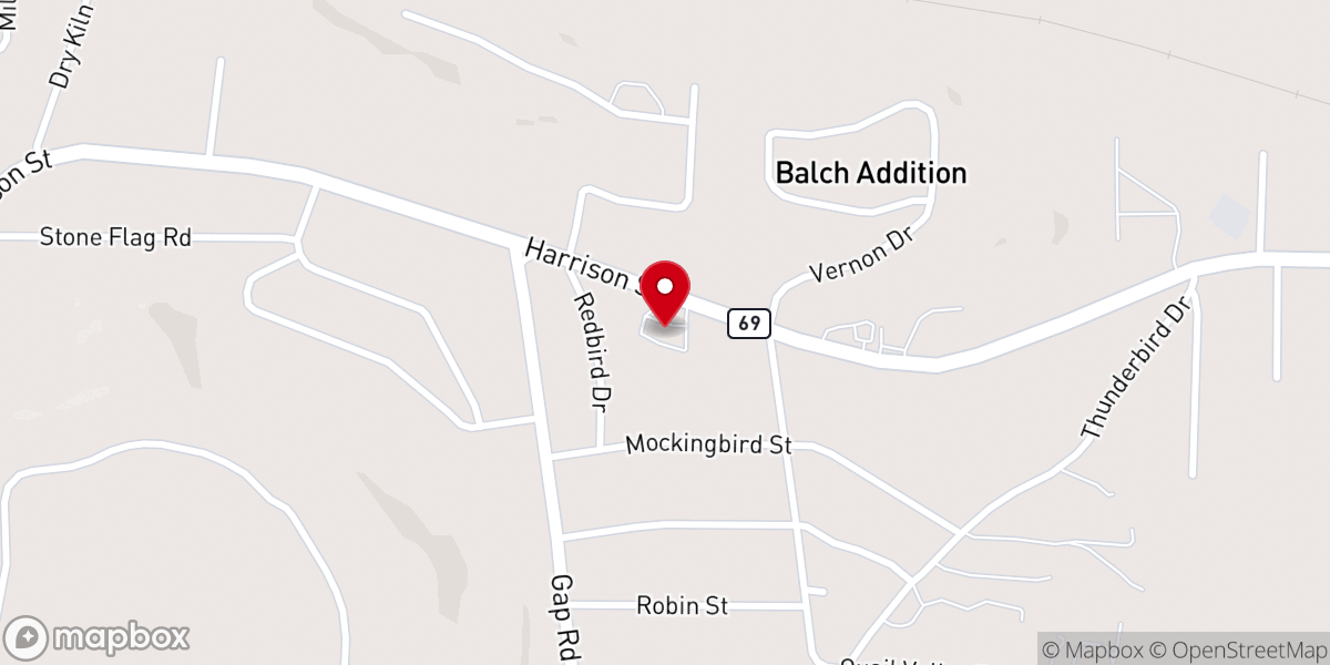 Map showing location of St Mary's Catholic Church