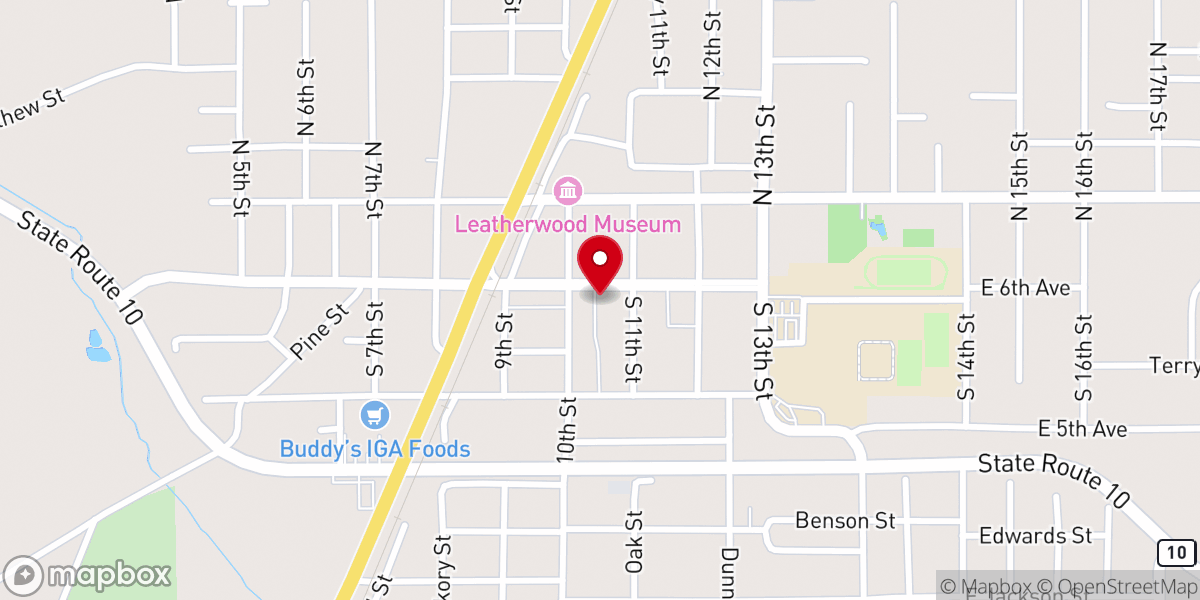 Map showing location of Oakdale Journal