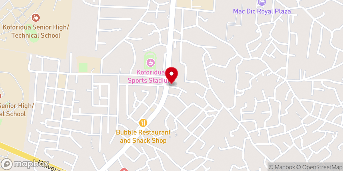 Map showing location of Calvary Methodist Church, Adweso Society