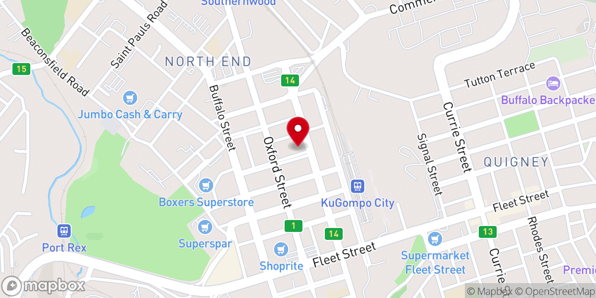 Map showing location of His Grace Tabernacle