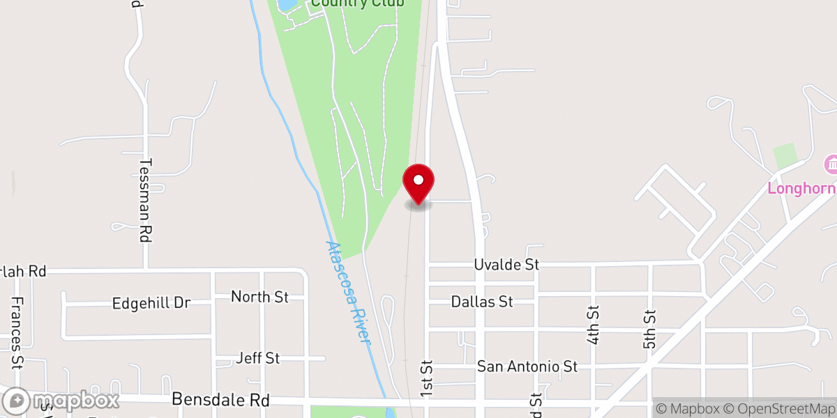 Map showing location of Hope Tabernacle Church