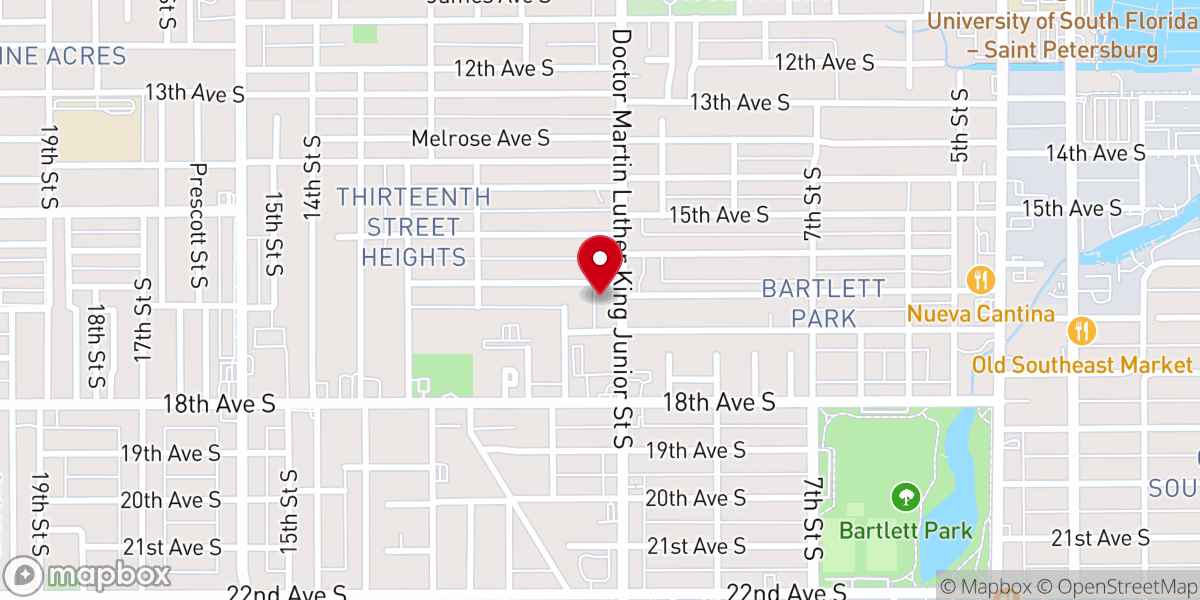 Map showing location of Macedonia Freewill Baptist