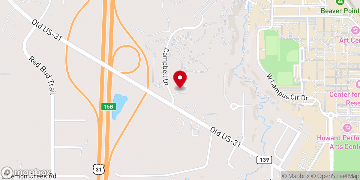 Map showing location of Andrews Korean Church of Seventh-Day Adventists