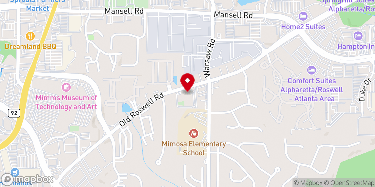 Map showing location of St. David's Episcopal Church