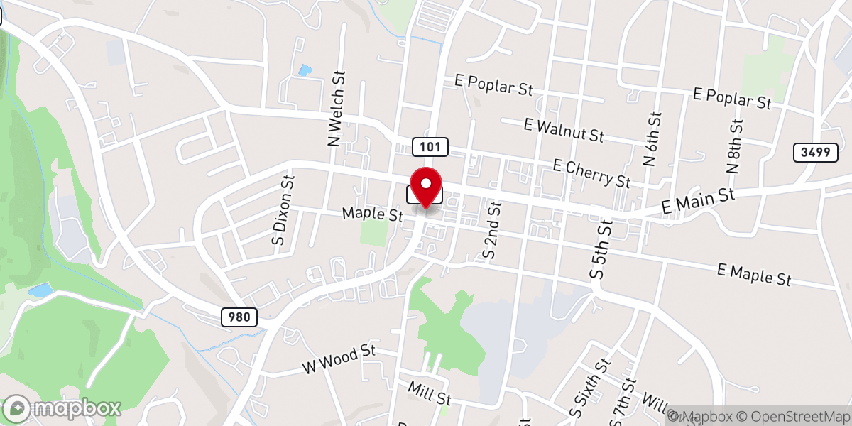 Map showing location of New Gospel Outreach Church