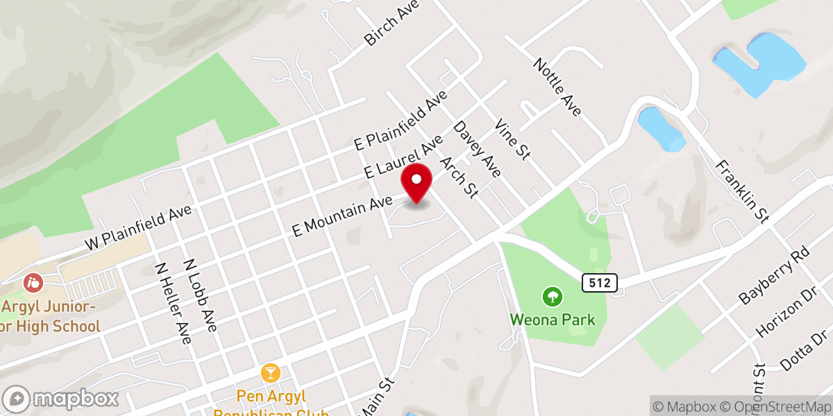 Map showing location of Grace United Methodist Church