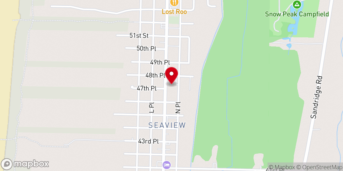 Map showing location of Pacific County Catholic Parishes: St Marys