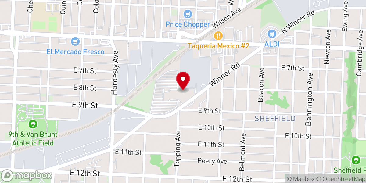 Map showing location of Sheffield Family Life Center Assemblies of God