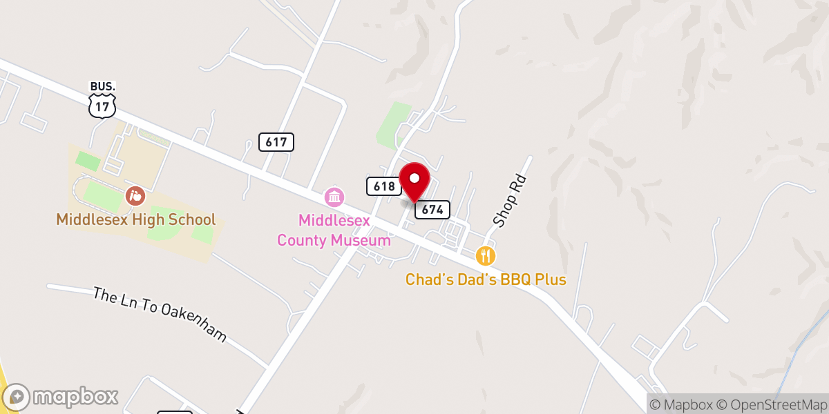 Map showing location of All Saints Anglican Church