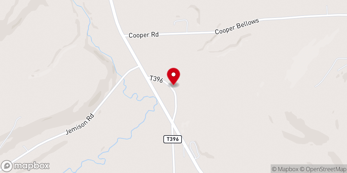Map showing location of Jemison Valley Church