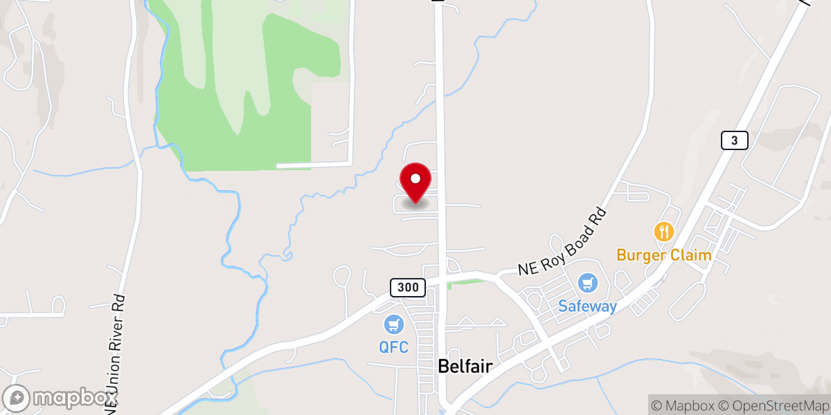 Map showing location of HUB Center for Seniors