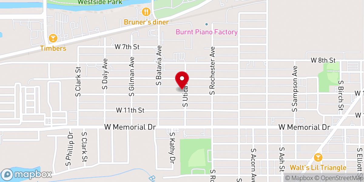 Map showing location of Church of God of Prophecy