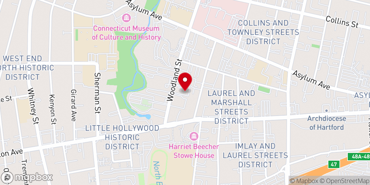 Map showing location of Spiritual Life Center Inc