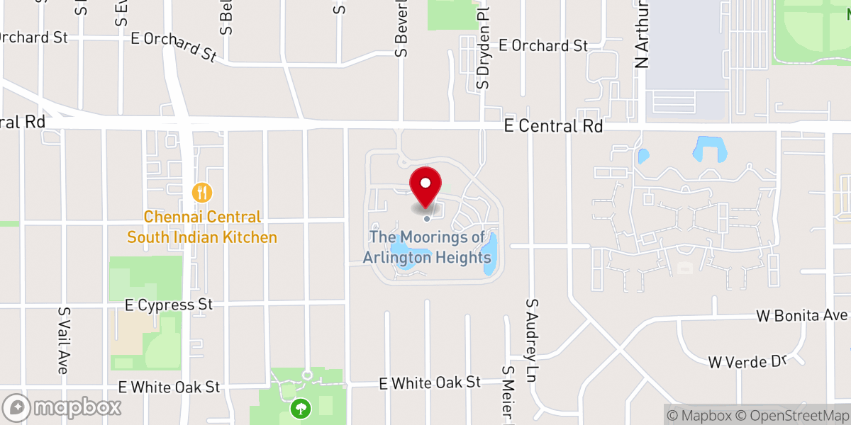 Map showing location of The Moorings of Arlington Heights