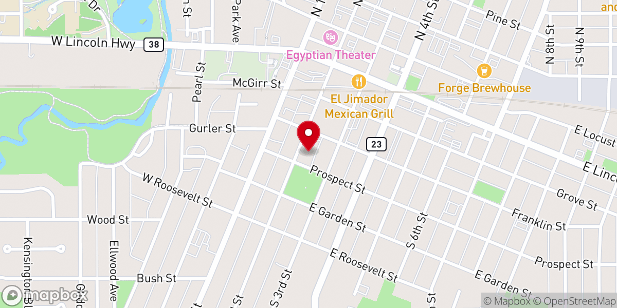 Map showing location of St George Greek Orthodox Church