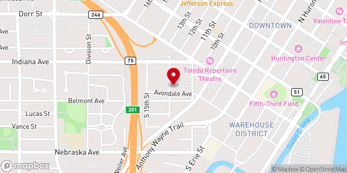 Map showing location of Historic Church of St. Patrick