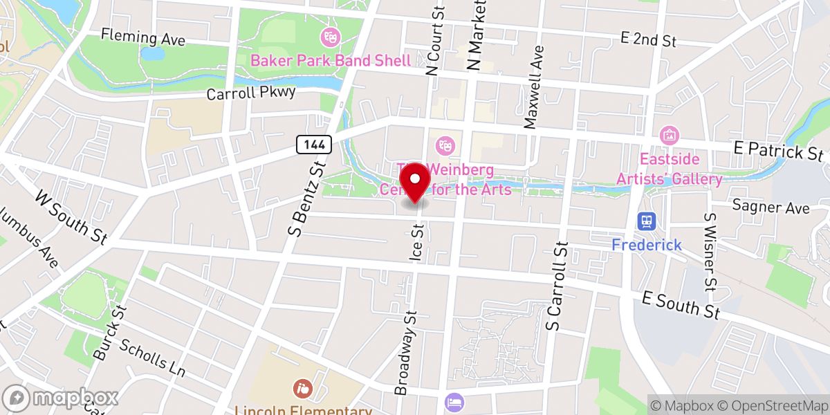 Map showing location of Asbury United Methodist Church