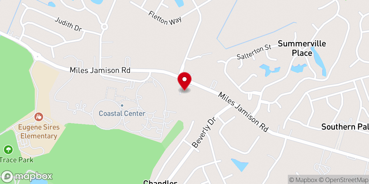 Map showing location of North Trident Baptist Church