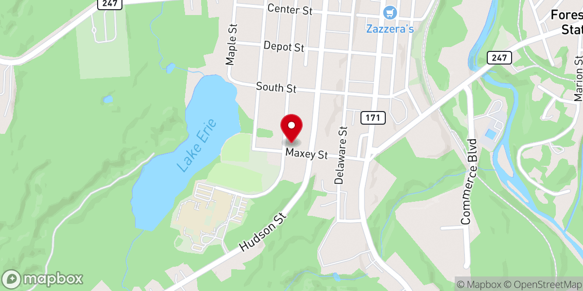Map showing location of St. John Byzantine Catholic Church