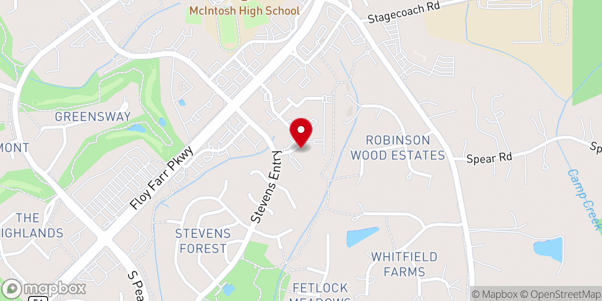Map showing location of Crosspoint Community Church