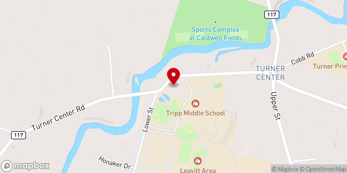 Map showing location of Christian Community Church of Turner