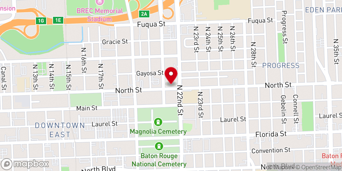 Map showing location of Friendship Chapel Baptist Church