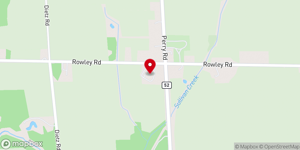 Map showing location of Rowley Wesleyan Church