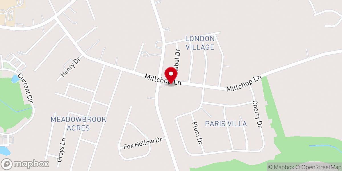 Map showing location of London Village Chapel